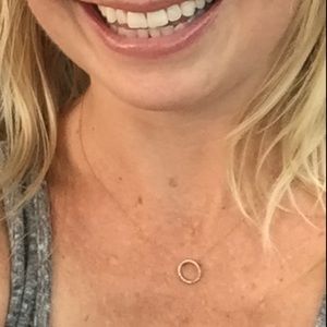 14k Rose Gold Necklace with diamonds